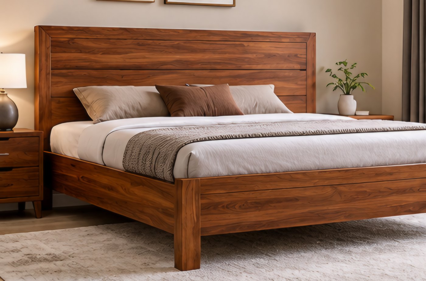 Wood Panel Bedstead