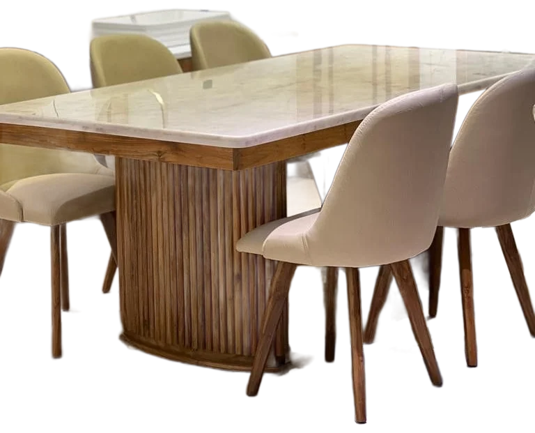 Fluted Pedestal Dining Table