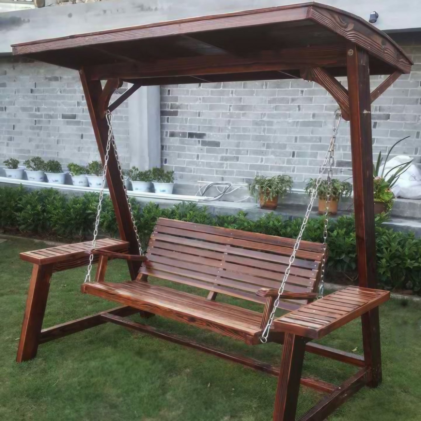 Dark Finish Canopy Swing