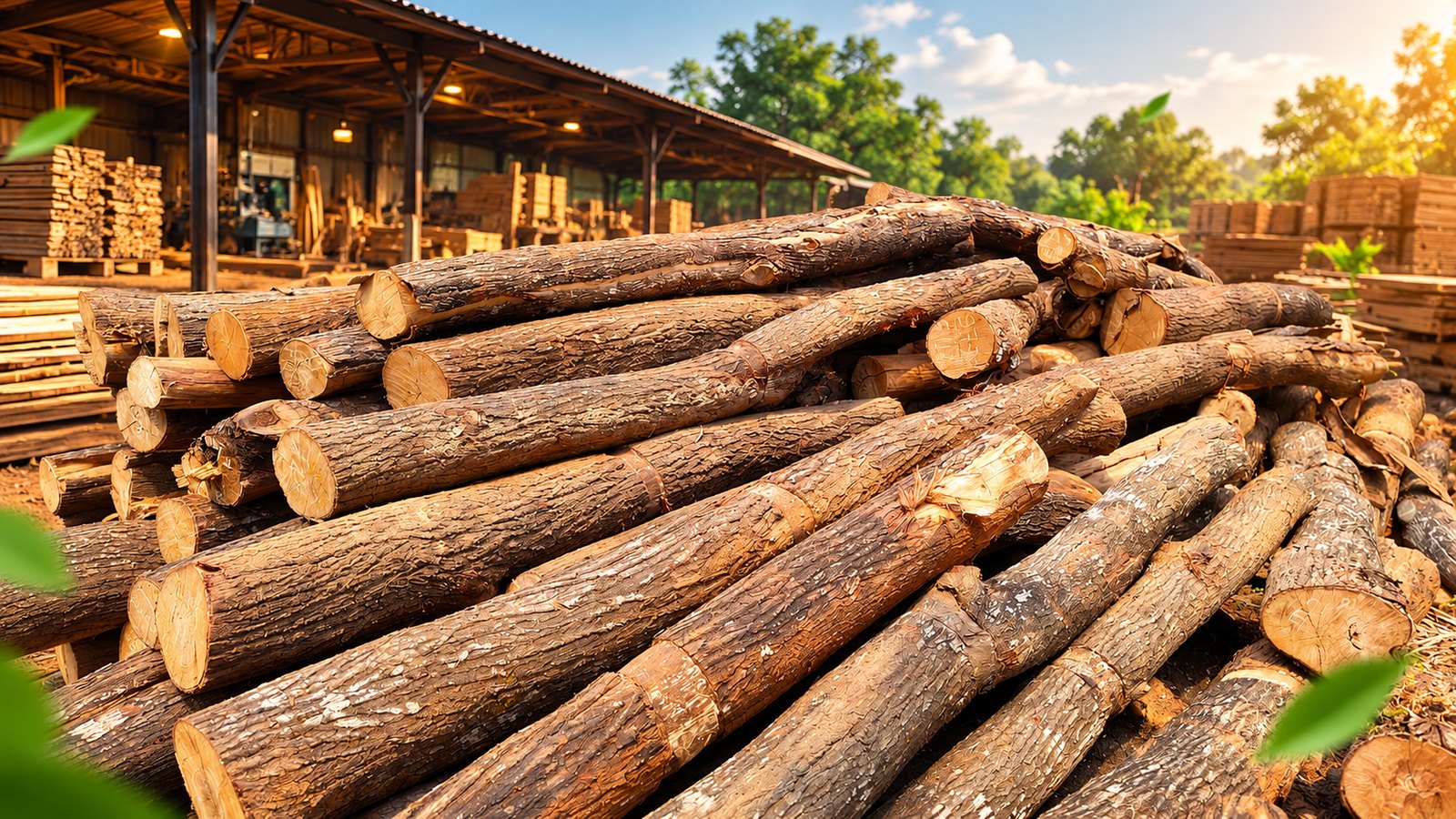 Timber at the manufacturing unit